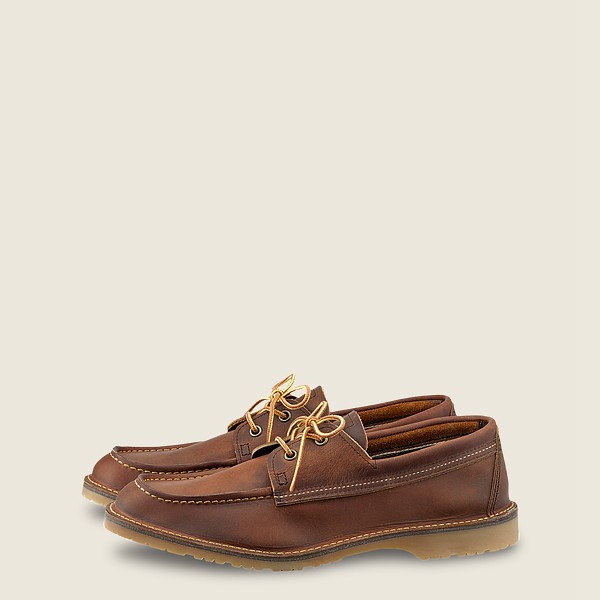 Red Wing Oxford Erkek - Weekender Camp Moc -R Rough & Tough Deri - Kahverengi - 01SDMJQBZ